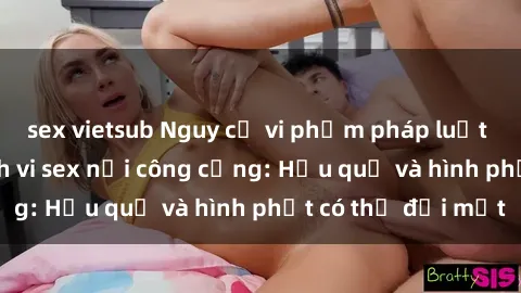 sex vietsub Nguy cơ vi phạm pháp luật khi thực hiện hành vi sex nơi công cộng: Hậu quả và hình phạt có thể đối mặt